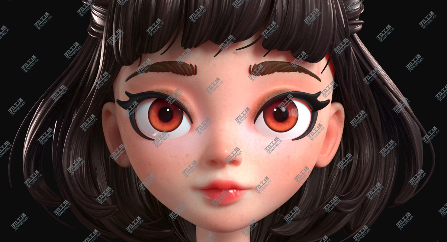 images/goods_img/2021040163/Cartoon Brunette Girl Head 3D/4.jpg